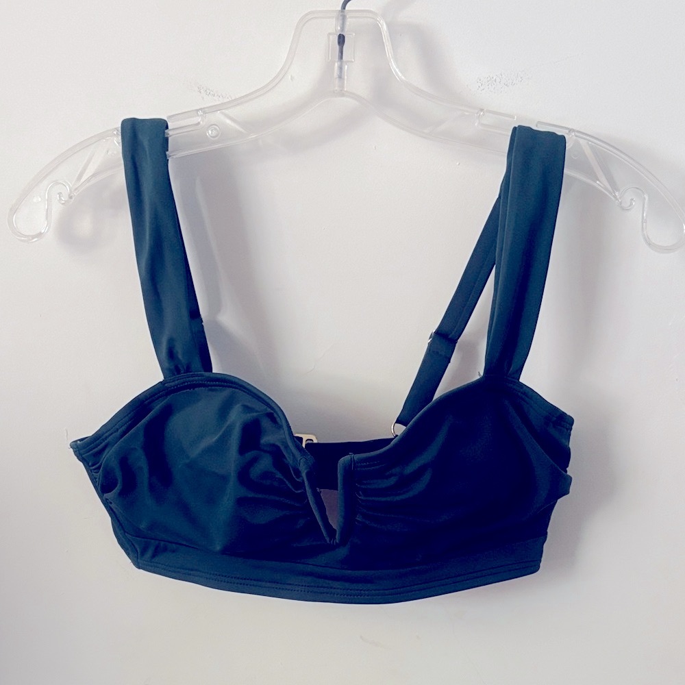 Shade and Shore Elegant forest green pushup bra Bikini Top 34b